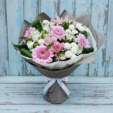 Букет цветов из:  Герберы, Альстромерии и Хризантемы в Стрелке