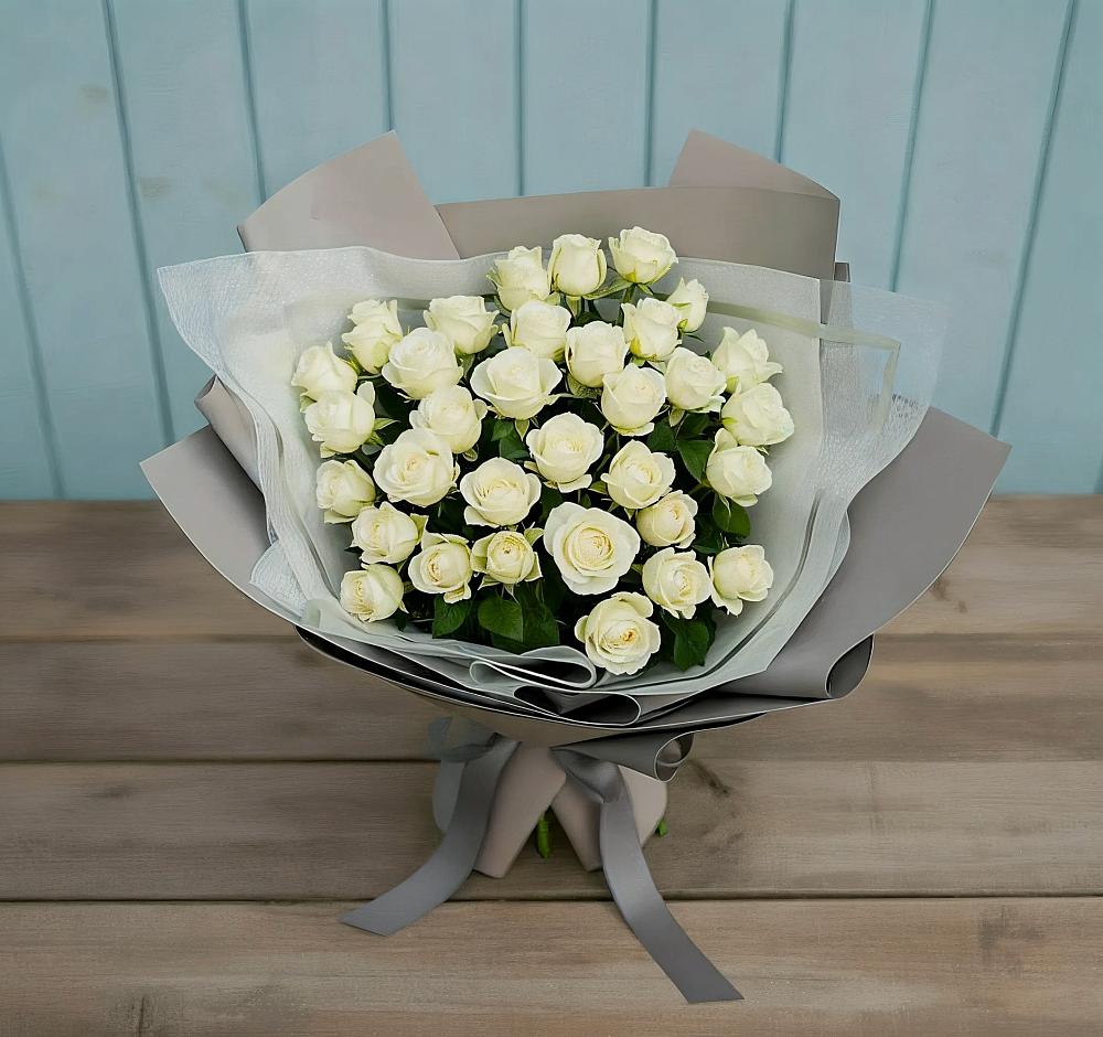 Букет Белоснежная нежность в Стрелке