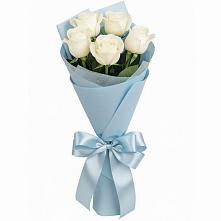 Букет 5 Белых роз Проуд в Стрелке
