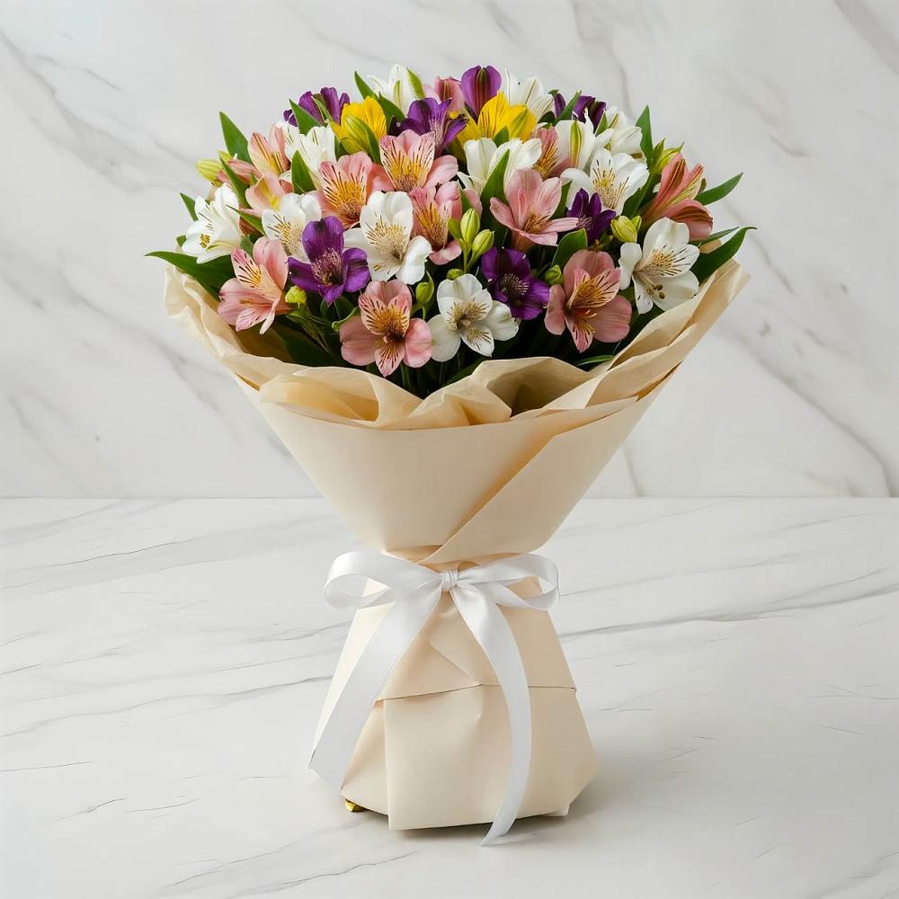 Букет цветов из: Альстромерии в Стрелке