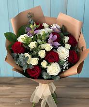 Букет цветов из:  Розы и Альстромерии в Стрелке