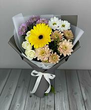 Букет цветов из:  Розы, Герберы и Хризантемы в Стрелке