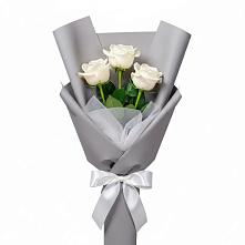 Букет 3 белые розы #REPLACE_PRED# Стрелке
