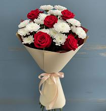 Букет цветов из:  Розы и Хризантемы в Стрелке