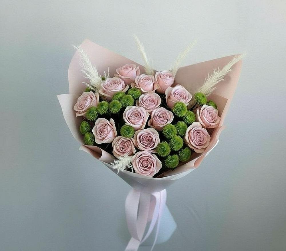 Букет цветов из: Розы и Хризантемы в Стрелке