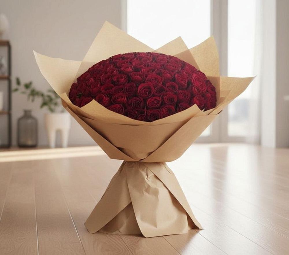 Букет 101 Красная роза в Стрелке