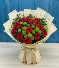 Букет цветов из:  Розы и Хризантемы #REPLACE_PRED# Стрелке