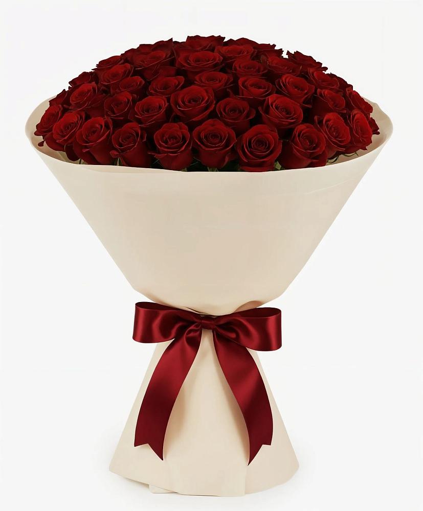 Букет 101 Бордовая роза Блэк Бакарра в Стрелке