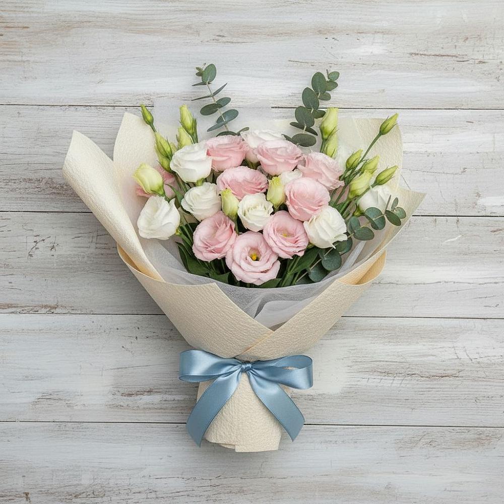 Букет цветов из: Лизиантусы в Стрелке